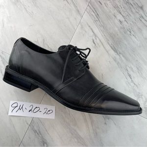 •Stacy Adams charcoal Gray leather dress derby Oxford shoes mens size 9 M